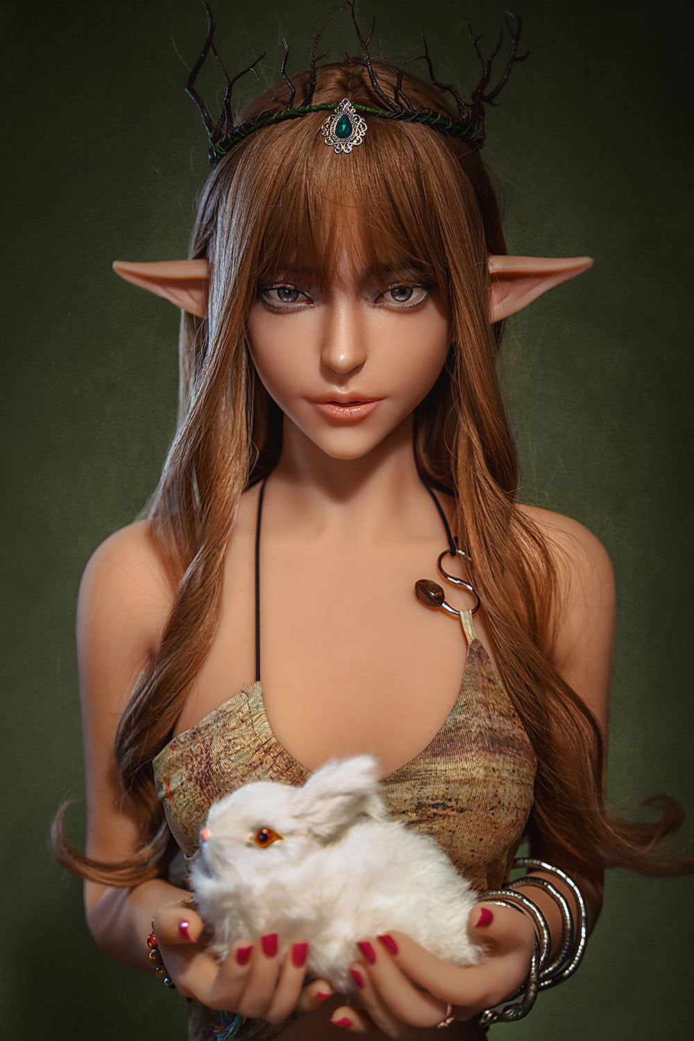 6YE | 158cm/5ft2 A-Cup ROS Head Elf Sex Doll- Tinny