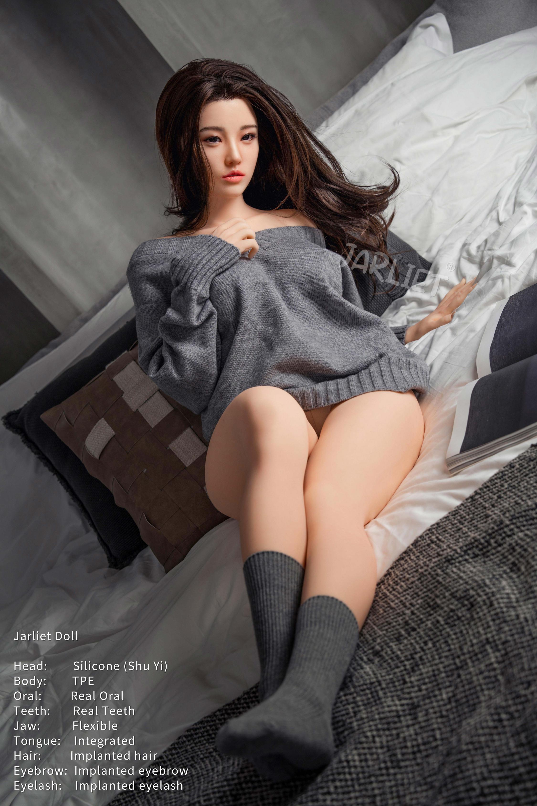 Jarliet | 149cm (4ft 10in) Curvy Sex Doll for Men TPE Body Silicone Head Realistic Doll – Shuyi