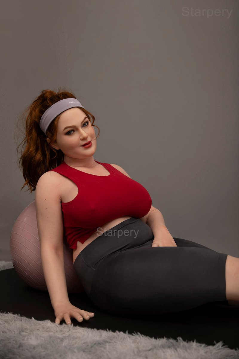 STARPERY Doll | 161cm ( 5'3' ) BBW New head Ivory Yoga sex lady Full Silicone-Ivory - SuperLoveDoll
