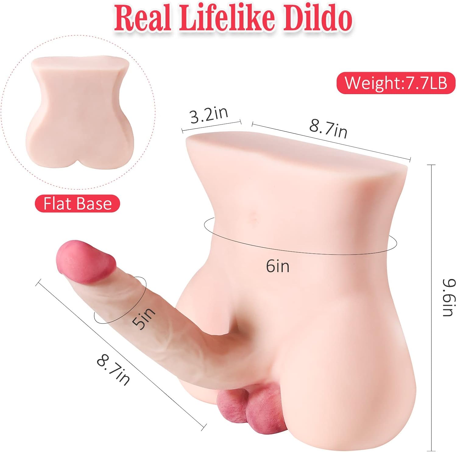 ⚡50%OFF | 7.7LB Sex Doll with 8.7inch Dildo for Women Masturbation, Love Sexdoll with Flexible Penis for Lesbian Gay, Female Masturbator Dildo Toy for Woman Man Orgasm Sexual Pleasure