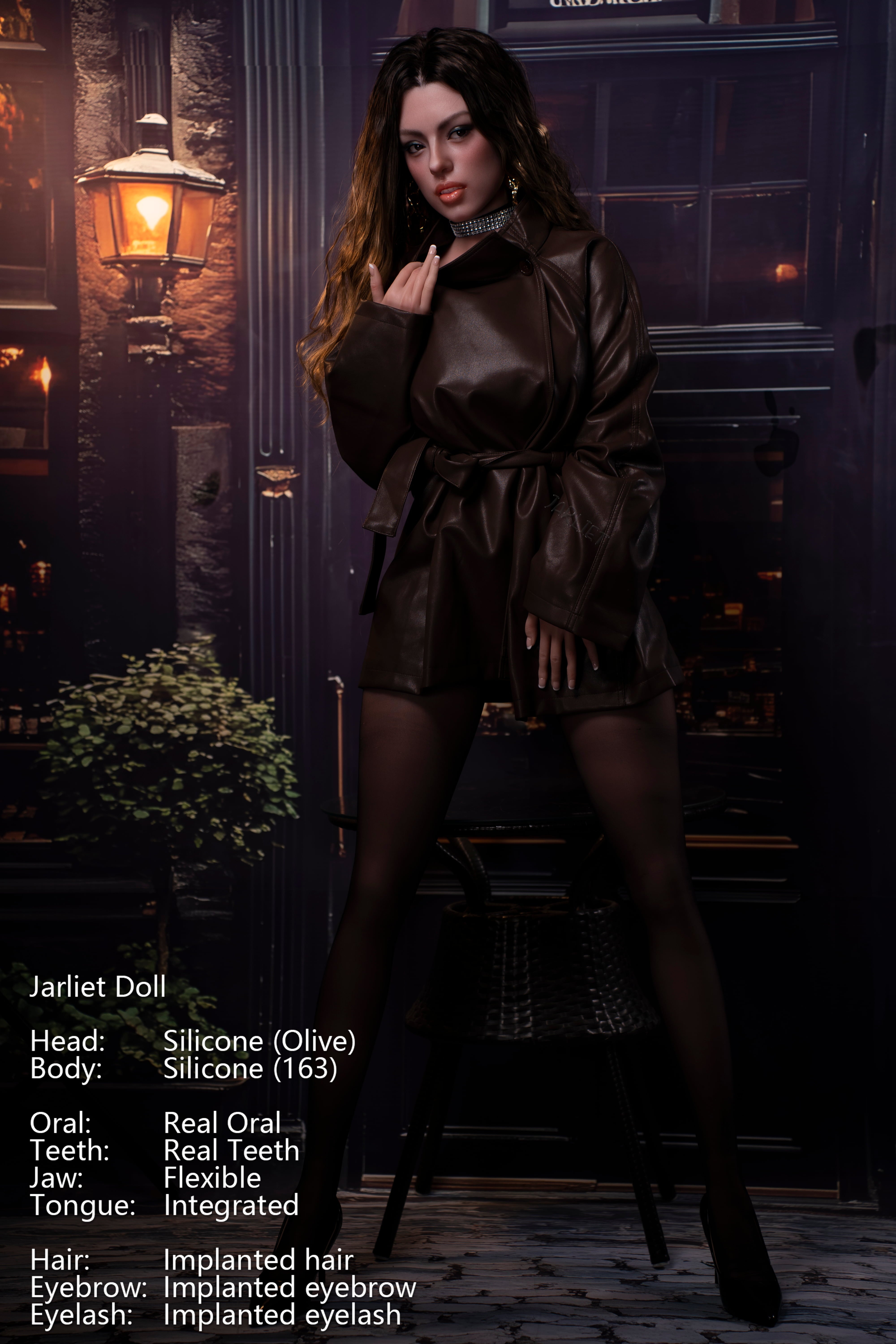 Jarliet | 163cm / 5ft4 Slim-Curve Full Silicone Sex Doll with ROS Head – Olive