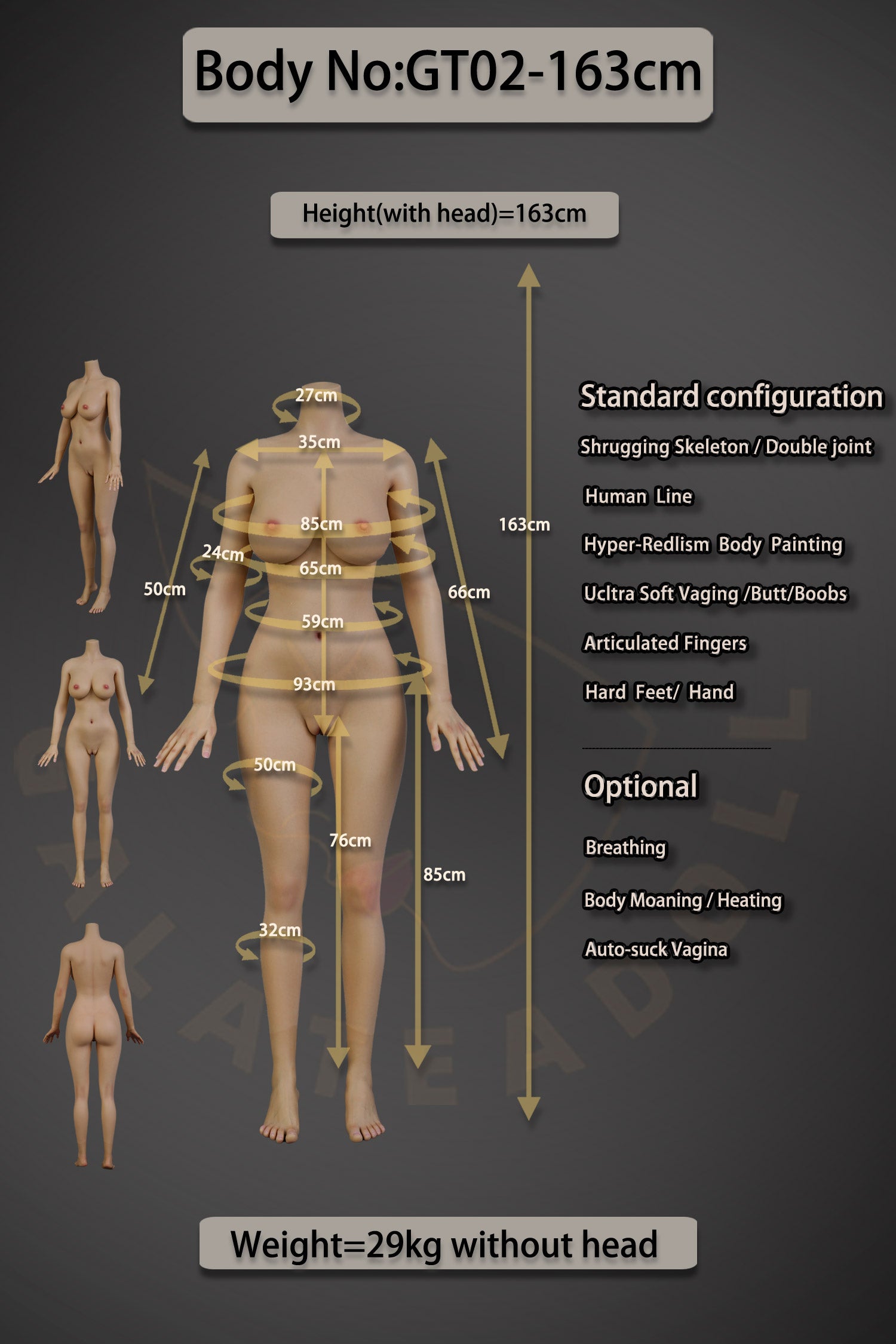 Galatea Doll | US IN STOCK 163cm/5ft4 D Cup Full Silicone Sex Doll - Ella