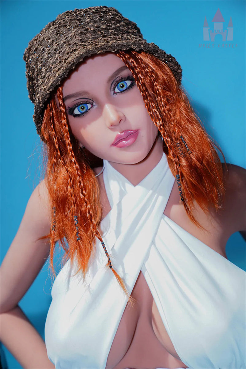 Dolls Castle | US In Stock - 156cm/5ft1 E-cup Blue Eyes Redhead Sex Doll - Daphne - SuperLoveDoll