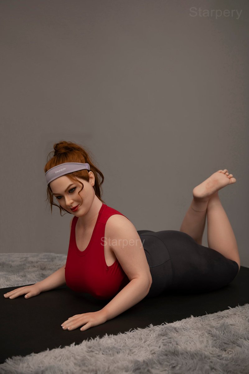 STARPERY Doll | 161cm ( 5'3' ) BBW New head Ivory Yoga sex lady Full Silicone-Ivory - SuperLoveDoll