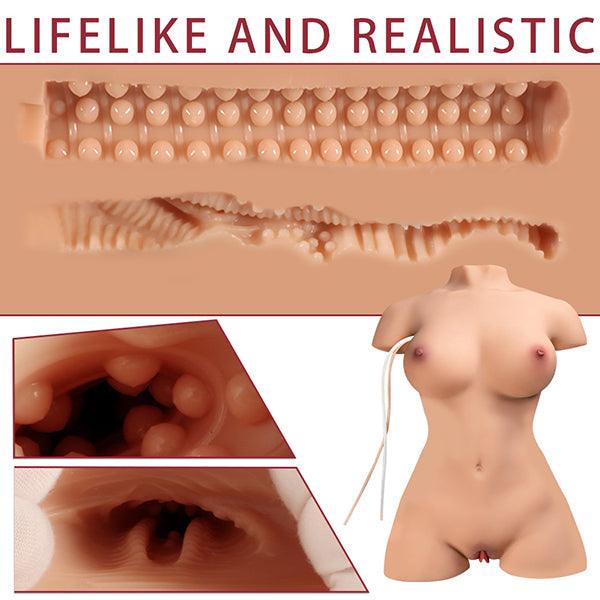 US In Stock | 16.97lb Electric Sucking Vibration Sex Torso - April - SuperLoveDoll