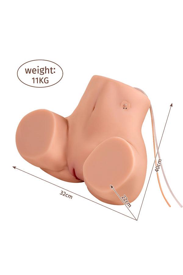 US In Stock | Electric Sucking Vibrating Ass Sex Torso - Kimberley - SuperLoveDoll